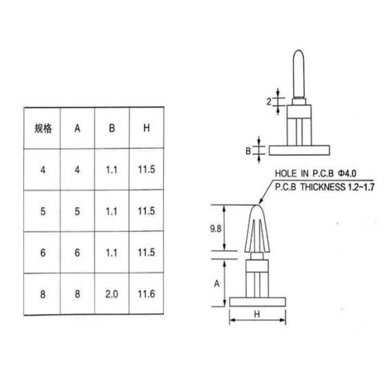 8mm Plastik Tırnaklı Distans - 2