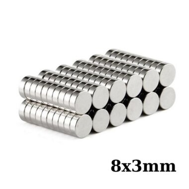 8x3mm Neodyum Güçlü Mıknatıs - Neodim Magnet - Görsu Elektronik