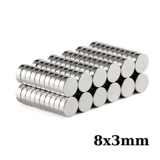 8x3mm Neodyum Güçlü Mıknatıs - Neodim Magnet - 1