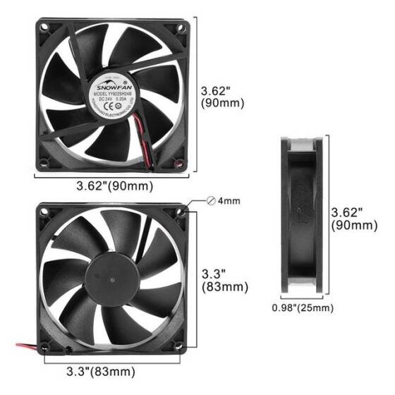 9225 24V DC Yağ İçeren Fan - 4