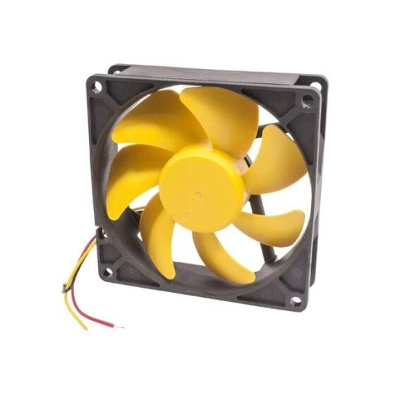 92x92x25mm 12V 0.26A Fan 3 Kablolu - Sarı - 1