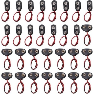 9V Pil Başlığı 10cm Kablolu - 1