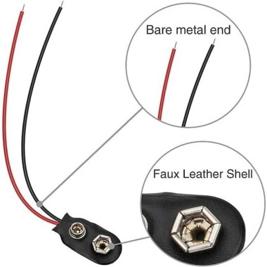 9V Pil Başlığı 10cm Kablolu - 3