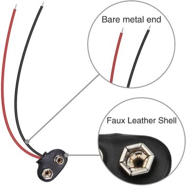 9V Pil Başlığı 10cm Kablolu - 4