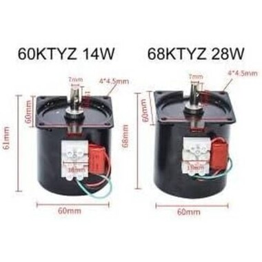AC 110V 28W 5RPM 68KTYZ Senkron Motor Kalıcı Mıknatıslı - 2