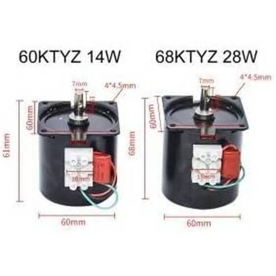 AC 110V 28W 60RPM 68KTYZ Senkron Motor Kalıcı Mıknatıslı - 2