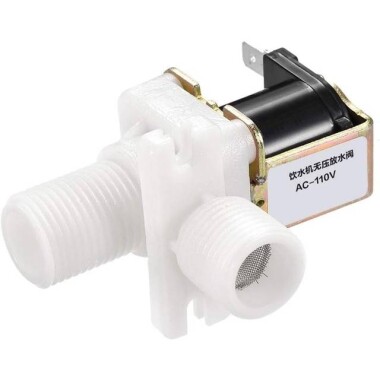 AC110V N/C G1/2 Erkek Konu Plastik Elektrikli Solenoid Valf Su Hava Giriş Akış Anahtarı 0-02-0-8Mpa - 1