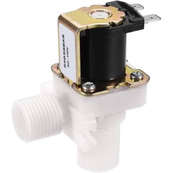 AC110V N/C G1/2 Erkek Konu Plastik Elektrikli Solenoid Valf Su Hava Giriş Akış Anahtarı 0-02-0-8Mpa - 3