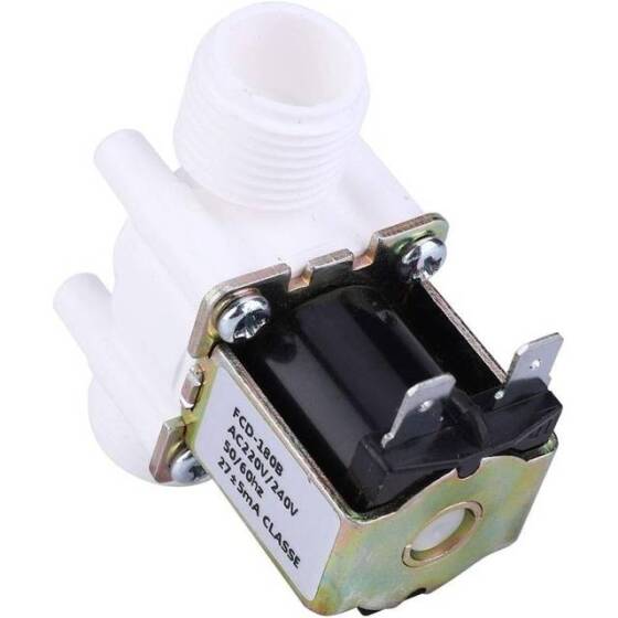 AC220V N/C G1/2 Erkek Konu Plastik Elektrikli Solenoid Valf Su Hava Giriş Akış Anahtarı 0-02-0-8Mpa - 4