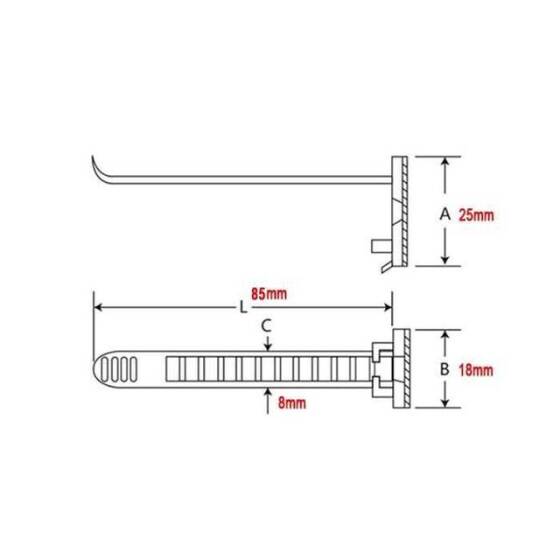 ACT-17 Yapışkanlı Ayarlanabilir Kablo Bağı - 2
