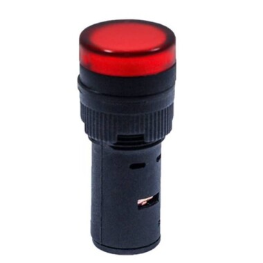 AD16-16C 16mm AC 220V Kırmızı LED Güç Sinyal Lambası - 2