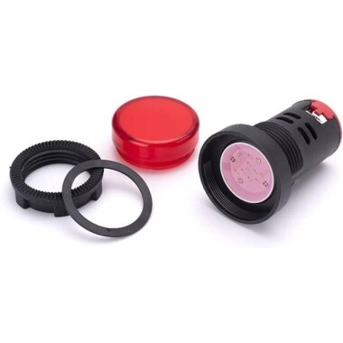 AD16-16C 16mm AC 220V Mavi LED Güç Sinyal Lambası - 5