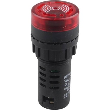 AD16-22SM 22mm 220V Sarı Işıklı Buzzer - Buzzerlı Sinyal Göstergesi - 2