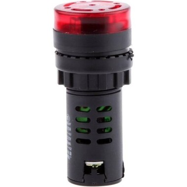 AD16-22SM 22mm 24V Sarı Işıklı Buzzer - Buzzerlı Sinyal Göstergesi - 4