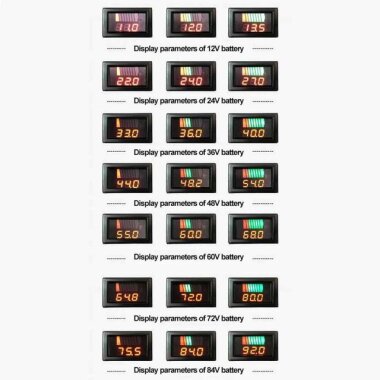 Akü Kapasite Göstergesi 12-72V - 3