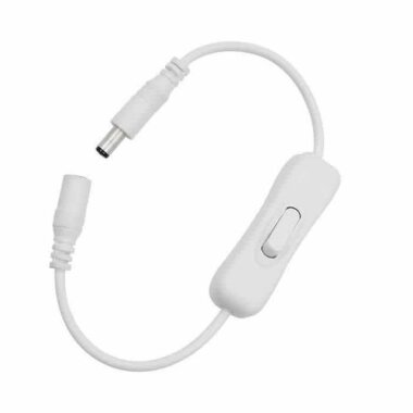 Anahtarlı DC Adaptör Uzatma Kablosu - Beyaz - Görsu Elektronik