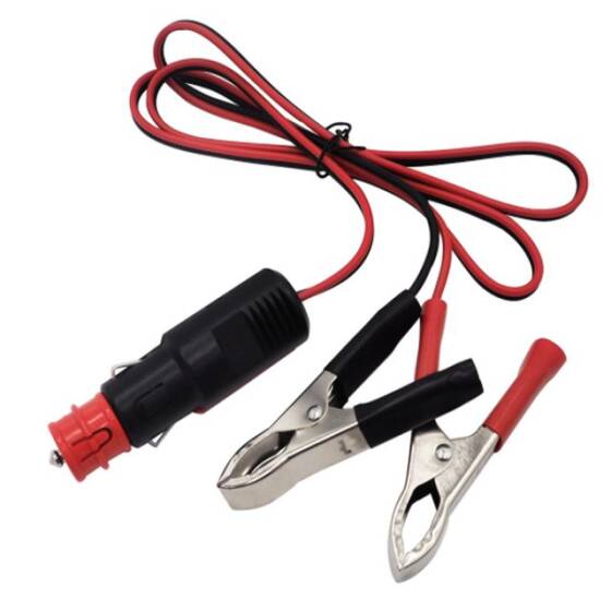 Araç Çakmak Soketi Akü Maşası Çıkışlı - 1m Kablolu - 1