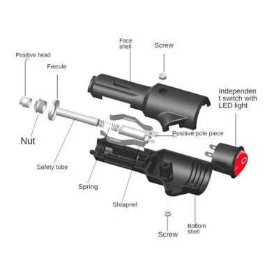 Araç Çakmak Soketi Kırmızı Işıklı Switch - 15A Sigortalı - 2
