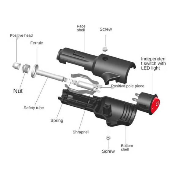 Araç Çakmak Soketi Kırmızı Işıklı Switch - 15A Sigortalı - 2