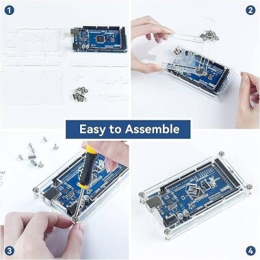 Arduino MEGA 2560 R3 Gelişmiş Pleksi Kutu - Sticker ve Kurulum Şeması Dahil - 3