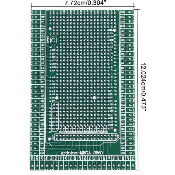 Arduino Mega 2560 R3 Proto Shield - Lehimli - 5