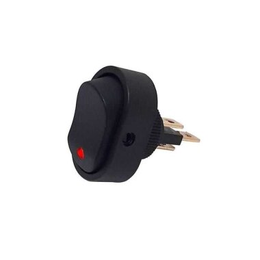 ASW-20-2 Oval Nokta Isikli Anahtar 12V - Görsu Elektronik