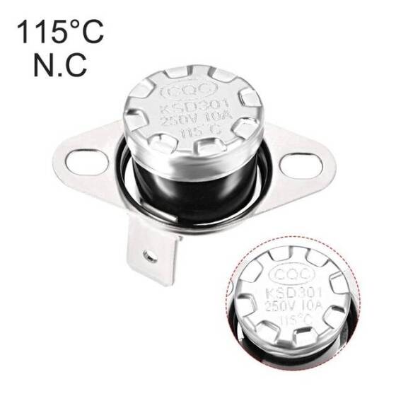 Bakalit KSD301 115 Derece NO Limit Termostat 250V 10A - 4