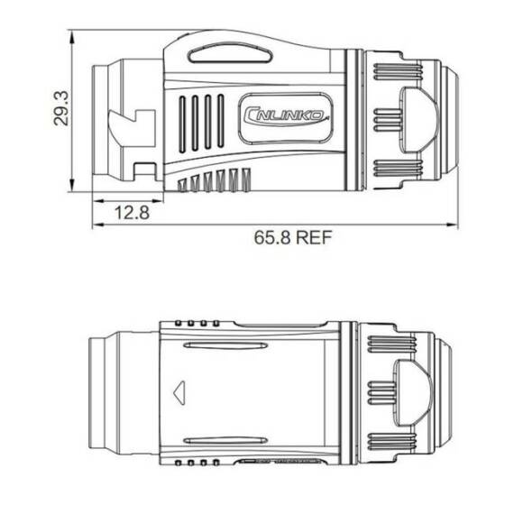 BD-24-C03PE-22-001A 3 Pin Su Geçirmez Konnektör - Erkek - 2