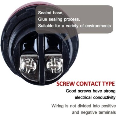 BD0803 30mm AC/DC 24V-36V Beyaz Patlamaya Dayanıklı Antikorozif Sinyal Led - Sinyal Lambası - 4