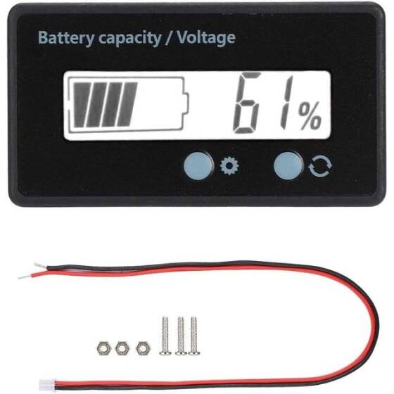 Beyaz 12V-84V Kurşun-Asit 3-24 Strings Lityum Pil Güç Göstergesi Ölçer Güç Göstergesi Kendini Ayarlama - 3