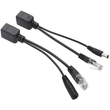 Beyaz 12V PoE Enjektör Adaptör Kablosu DC Dişi Fiş - 1