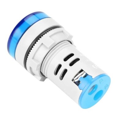 Beyaz 20-75Hz 22mm AD16-22DSHZ Yuvarlak LED Hertz Metre - 3