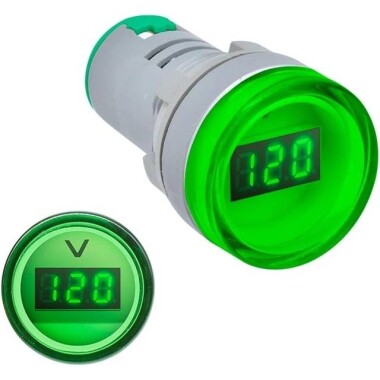 Beyaz AC60-500V 22mm AD16-22DSV Küçük Displayli LED Voltmetre - 5