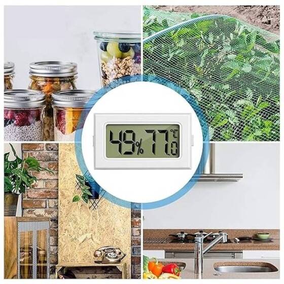 Beyaz FY-11 Mini Dijital LCD Çevre Isısı Termometresi DIY Pilli - 4