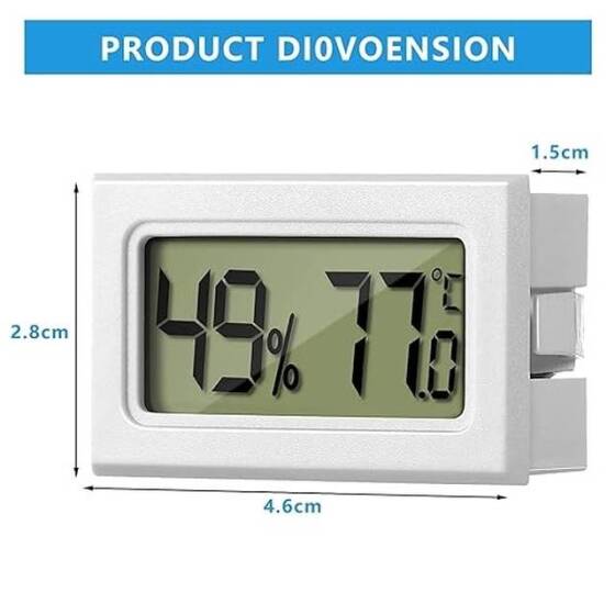 Beyaz FY-11 Mini Dijital LCD Çevre Isısı Termometresi DIY Pilsiz - 2