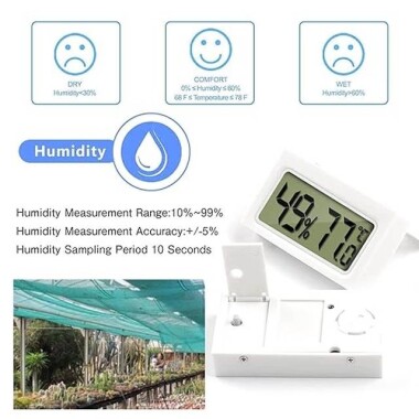 Beyaz FY-11 Mini Dijital LCD Çevre Isısı Termometresi DIY Pilsiz - 3