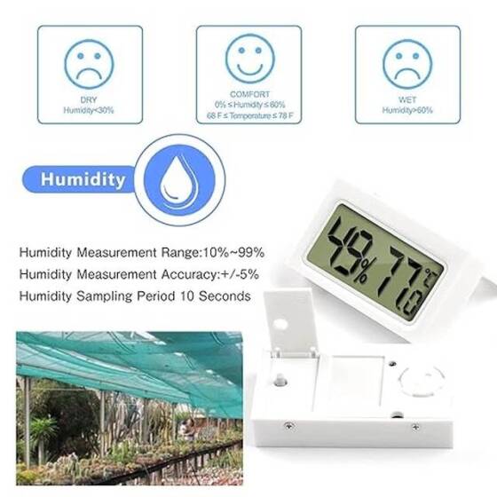 Beyaz FY-11 Mini Dijital LCD Çevre Isısı Termometresi DIY Pilsiz - 3