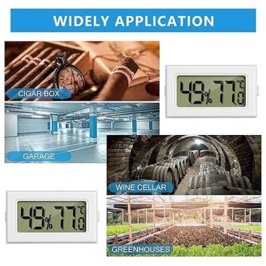 Beyaz FY-11 Mini Dijital LCD Çevre Isısı Termometresi DIY Pilsiz - 4