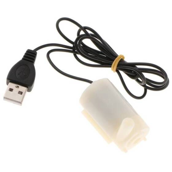 Beyaz Sessiz USB'li Mini Dalgıç Pompa DC 3-5V - 1
