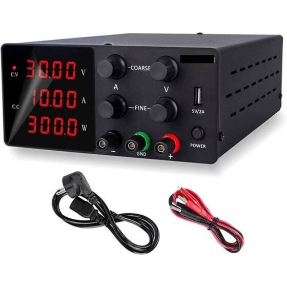 Beyaz SPPS-B605D 60V 5A Renkli Ekranlı Çift Düğmeli DC Ayarlı Güç Kaynağı 220V EU Fişli - 2