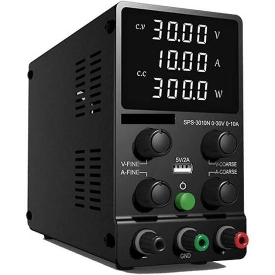 Beyaz SPPS3010D 30V 10A Renkli Ekranlı DC Güç Kaynağı 220V EU Fişli - 1
