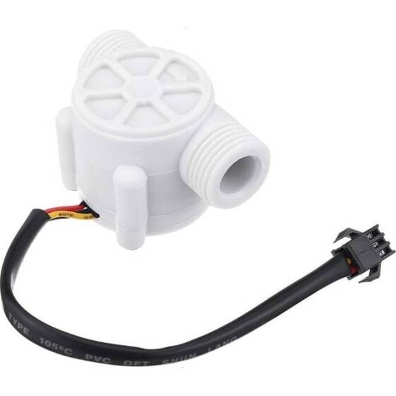 Beyaz Su Akış Sensörü YF-S201B Debimetre G1/2 1-30L/dak 5V-15V - 1