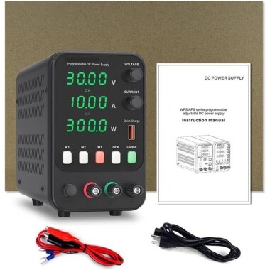 Beyaz WPS3010B 30V 10A DC Ayarlı Güç Kaynağı 220V EU Fişli - 4