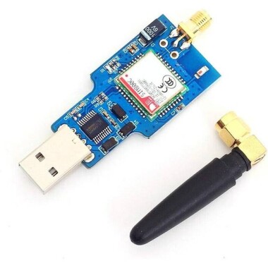 Bluetooth Bilgisayar Kontrollü USB'den GSM Seri GPRS SIM800C Modülüne Çubuk Anten İle Çağrı - 4
