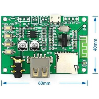 BT201 Çift Modlu 5.0 BT Alıcı Modülü Kayıpsız Ses Güç Amplifikatörü Kartı - 5
