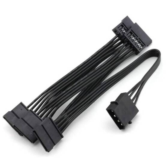Büyük 4 Pinli IDE 1 ila 6 SATA Sabit Disk Arayüzü Güç Kablosu - 2
