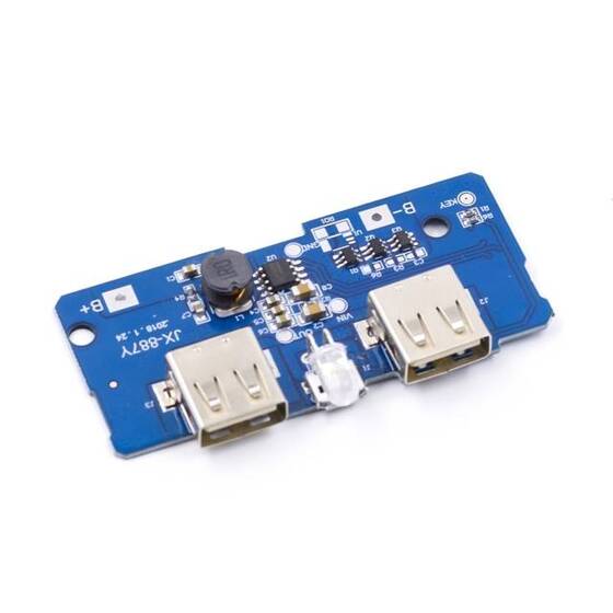 Çift Mikro USB 3.7V 5V 2A Mobil Güç Bankası DIY 18650 Lityum Pil Şarj Cihazı PCB Kiti güçlendirici Yükseltme Modül Led - 3
