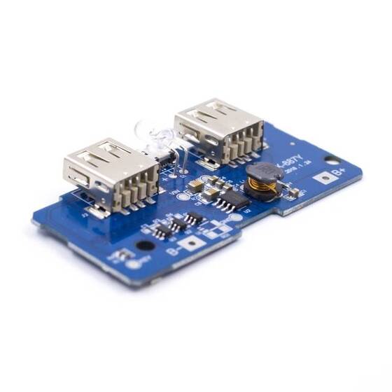 Çift Mikro USB 3.7V 5V 2A Mobil Güç Bankası DIY 18650 Lityum Pil Şarj Cihazı PCB Kiti güçlendirici Yükseltme Modül Led - 11