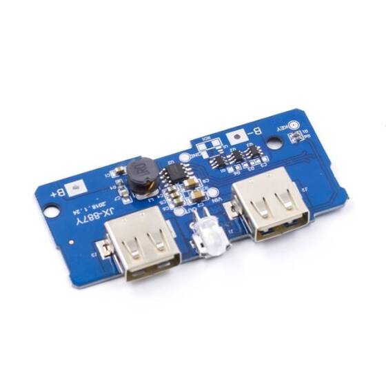 Çift Mikro USB 3.7V 5V 2A Mobil Güç Bankası DIY 18650 Lityum Pil Şarj Cihazı PCB Kiti güçlendirici Yükseltme Modül Led - 4