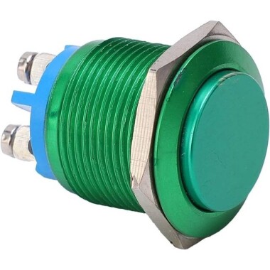 Çıkık Kafa 19mm Su Geçirmez Kendinden Sıfırlamalı Metal Push Buton Işıksız - 2